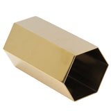 Pen Holder Hex Stainless Steel Gold Electroplating Durable Glossy Corrosion Resistant Wide Application Pencil Holder