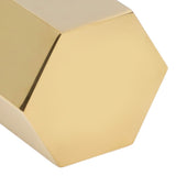 Pen Holder Hex Stainless Steel Gold Electroplating Durable Glossy Corrosion Resistant Wide Application Pencil Holder