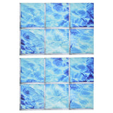 2Set 3D Bathtub Sticker Waterproof Antislip Bath Tub Sticker Self Adhesive PVC Tile Decal for Swimming Pool