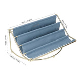 Desk Shelf Organizer Multi Layer Exquisite Premium Metal Leather Durable Stable Wide Application Desktop OrganizerBlue - Extra Image