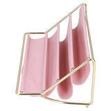 Desk Shelf Organizer Multi Layer Exquisite Premium Metal Leather Durable Stable Wide Application Desktop OrganizerPink - Extra Image