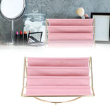Desk Shelf Organizer Multi Layer Exquisite Premium Metal Leather Durable Stable Wide Application Desktop OrganizerPink - Extra Image
