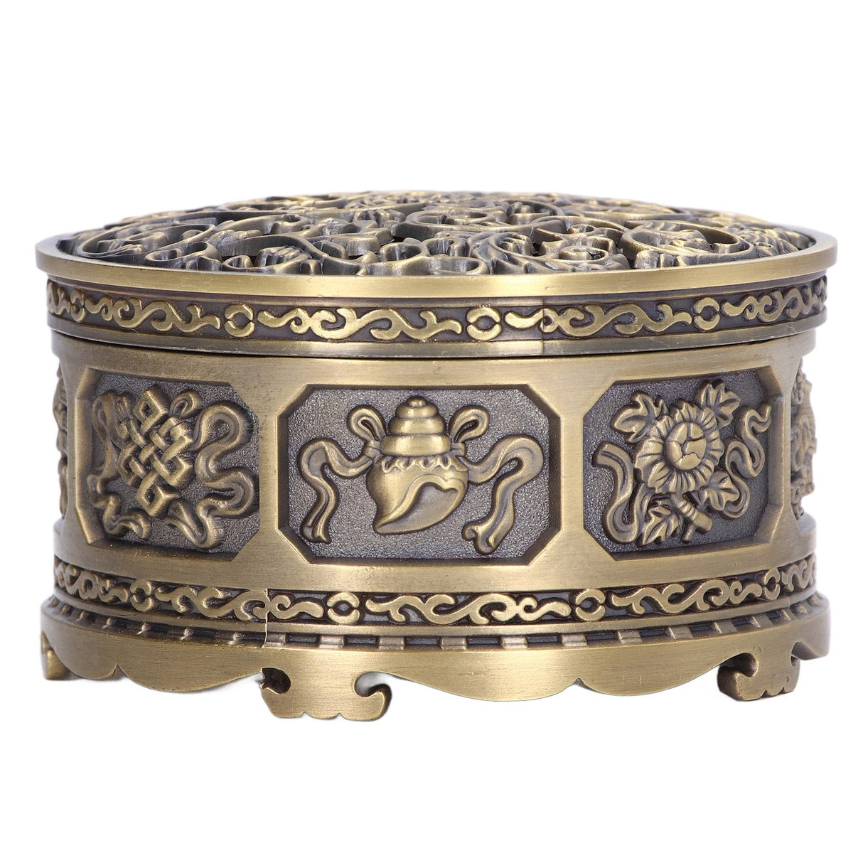 Incense Holder Burner Copper Aroma Burner Home Decoration Ornament for Indoor Temple