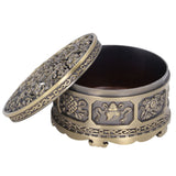 Incense Holder Burner Copper Aroma Burner Home Decoration Ornament for Indoor Temple - Top-Down View