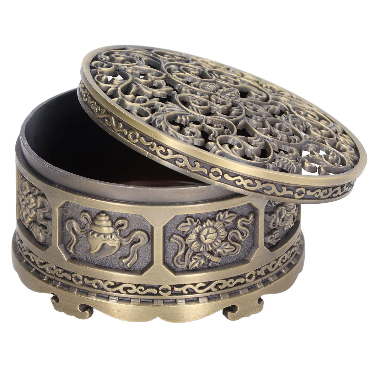 Incense Holder Burner Copper Aroma Burner Home Decoration Ornament for Indoor Temple