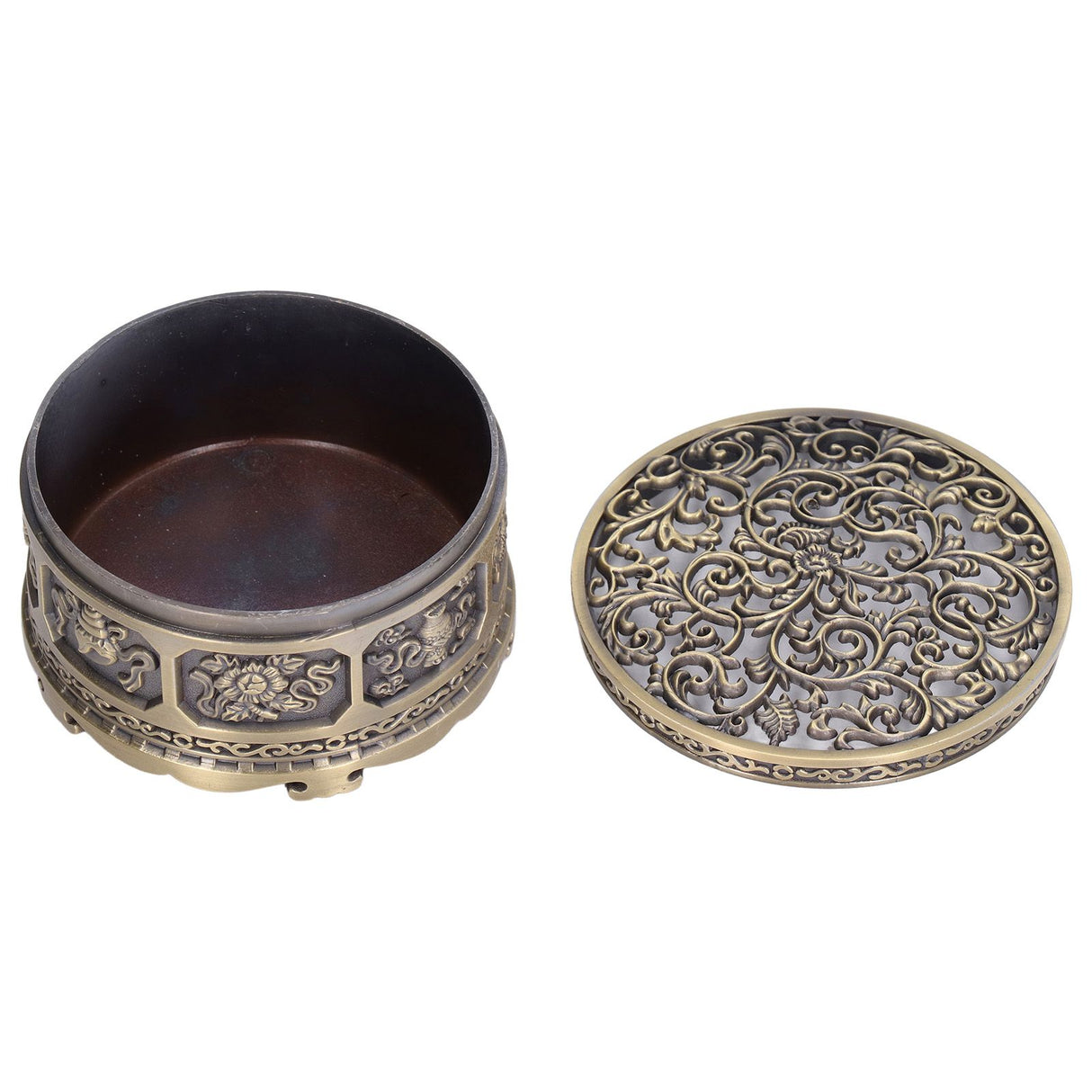 Incense Holder Burner Copper Aroma Burner Home Decoration Ornament for Indoor Temple