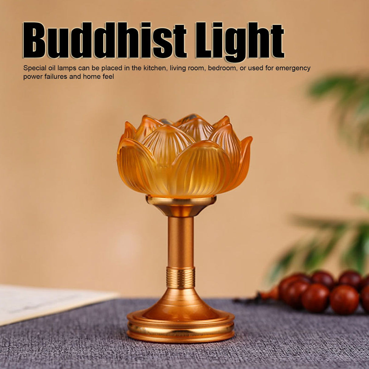 Buddhist Lotus Light Good Stability Elegant Fashion Exquisitely Made Buddhist Lamp for Kitchen Living Room
