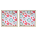 2 Pcs Picture Frames Innovative Wall Mount Photo Display Frames with Wood Clips for Home DecorationGold Powder Photo Frame