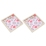 2 Pcs Picture Frames Innovative Wall Mount Photo Display Frames with Wood Clips for Home DecorationGold Powder Photo Frame - Side View