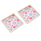 2 Pcs Picture Frames Innovative Wall Mount Photo Display Frames with Wood Clips for Home DecorationGold Powder Photo Frame - Top-Down View