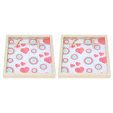2 Pcs Picture Frames Innovative Wall Mount Photo Display Frames with Wood Clips for Home DecorationGold Powder Photo Frame