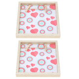 2 Pcs Picture Frames Innovative Wall Mount Photo Display Frames with Wood Clips for Home DecorationGold Powder Photo Frame - Extra Image