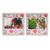 2 Pcs Picture Frames Innovative Wall Mount Photo Display Frames with Wood Clips for Home DecorationGold Powder Photo Frame - Extra Image