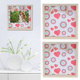 2 Pcs Picture Frames Innovative Wall Mount Photo Display Frames with Wood Clips for Home DecorationGold Powder Photo Frame