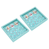 2 Pcs Picture Frames Innovative Wall Mount Photo Display Frames with Wood Clips for Home DecorationGreen Powder Photo Frame