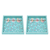 2 Pcs Picture Frames Innovative Wall Mount Photo Display Frames with Wood Clips for Home DecorationGreen Powder Photo Frame