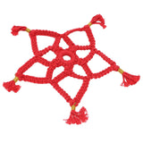 Hand Cotton Woven Hollow Star Ornament Red Five Pointed Star Ornaments Holiday Decoration