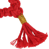 Hand Cotton Woven Hollow Star Ornament Red Five Pointed Star Ornaments Holiday Decoration