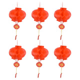 20Pcs Red Paper Chinese Decorative Lantern 15cm Diameter Hanging Ornaments for New Year Festival Wedding