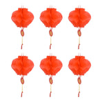 20Pcs Red Paper Chinese Decorative Lantern 15cm Diameter Hanging Ornaments for New Year Festival Wedding