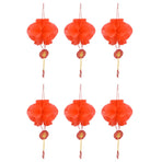 20Pcs Red Paper Chinese Decorative Lantern 15cm Diameter Hanging Ornaments for New Year Festival Wedding