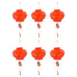 20Pcs Red Paper Chinese Decorative Lantern 15cm Diameter Hanging Ornaments for New Year Festival Wedding