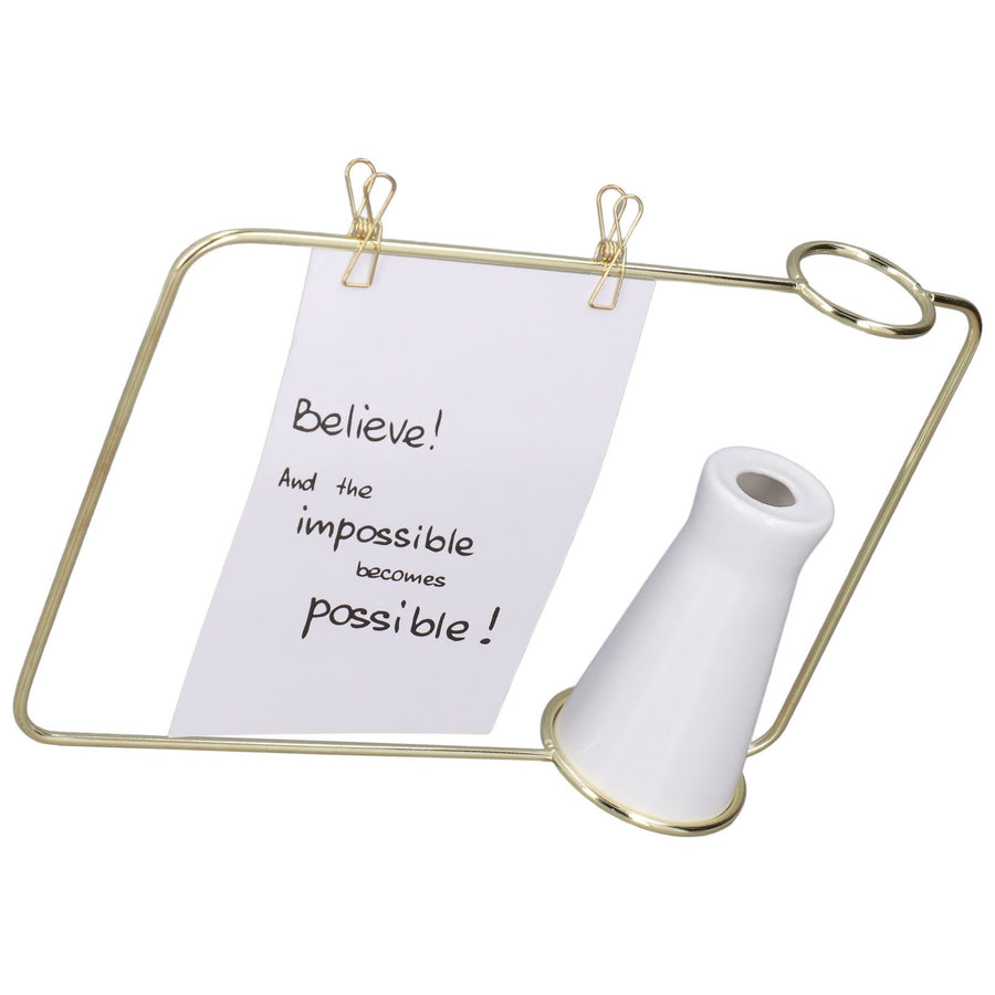 Metal Photo Frame Vase Decor Simple Elegant Design Nordic INS Style Hydroponic Vase for Bedrooms Study Rooms Offices