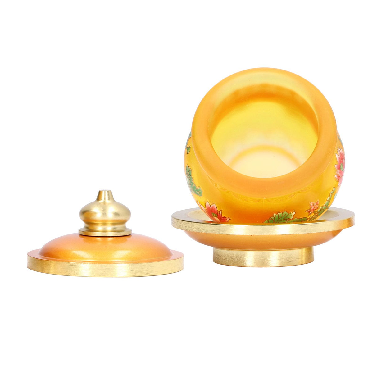 Buddhism Water Supply Cup Home Buddha Worship Family Tribute Holy Supplies Coloured Glaze Small