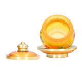 Buddhism Water Supply Cup Home Buddha Worship Family Tribute Holy Supplies Coloured Glaze Small - Close-Up Angle