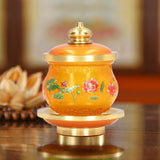 Buddhism Water Supply Cup Home Buddha Worship Family Tribute Holy Supplies Coloured Glaze Small - Extra Image