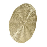 Round Wall Art Decor Elegant Style Iron Material 24.5cm/9.6in Delicate Texture Appearance Golden Irregular Circle