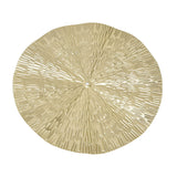 Round Wall Art Decor Elegant Style Iron Material 24.5cm/9.6in Delicate Texture Appearance Golden Irregular Circle - 45-Degree Angle