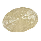 Round Wall Art Decor Elegant Style Iron Material 24.5cm/9.6in Delicate Texture Appearance Golden Irregular Circle