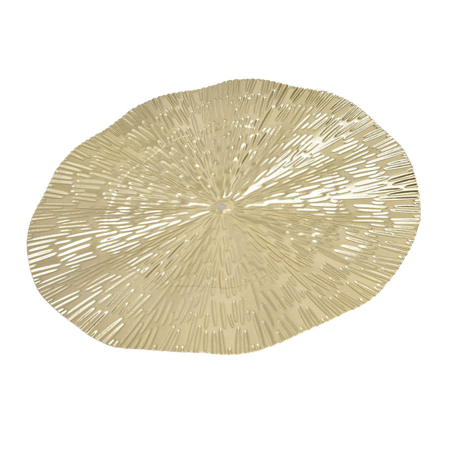 Round Wall Art Decor Elegant Style Iron Material 24.5cm/9.6in Delicate Texture Appearance Golden Irregular Circle