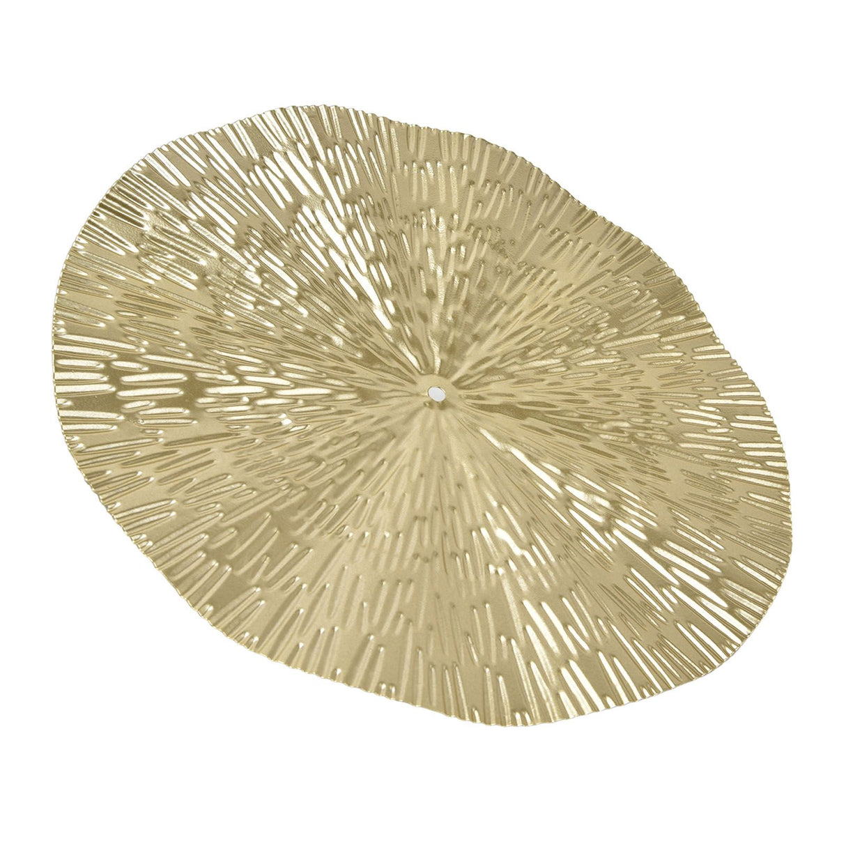 Round Wall Art Decor Elegant Style Iron Material 24.5cm/9.6in Delicate Texture Appearance Golden Irregular Circle