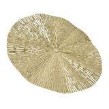 Round Wall Art Decor Elegant Style Iron Material 24.5cm/9.6in Delicate Texture Appearance Golden Irregular Circle - Close-Up Angle