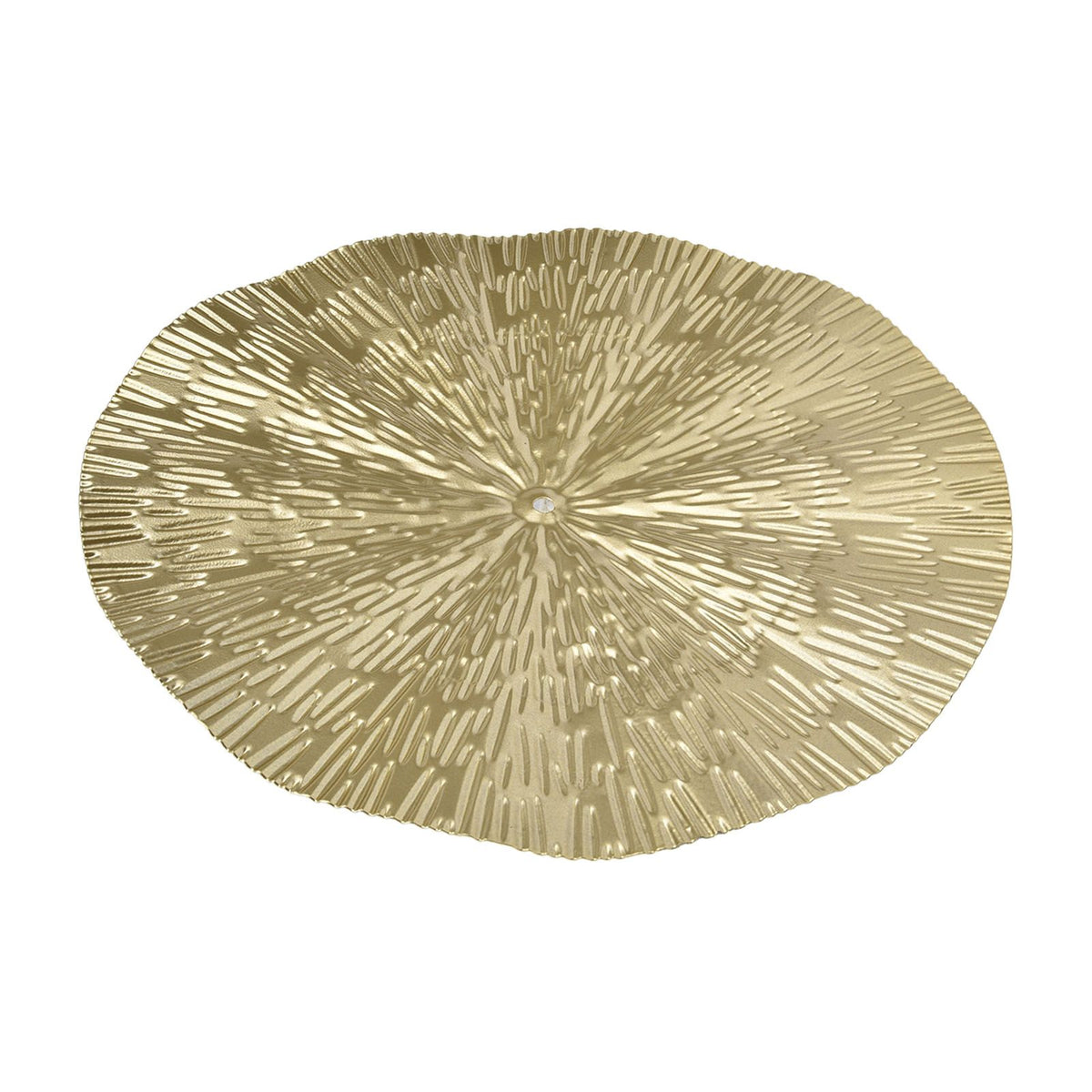 Round Wall Art Decor Elegant Style Iron Material 24.5cm/9.6in Delicate Texture Appearance Golden Irregular Circle