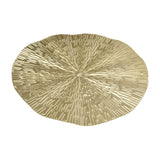 Round Wall Art Decor Elegant Style Iron Material 24.5cm/9.6in Delicate Texture Appearance Golden Irregular Circle - Low Angle