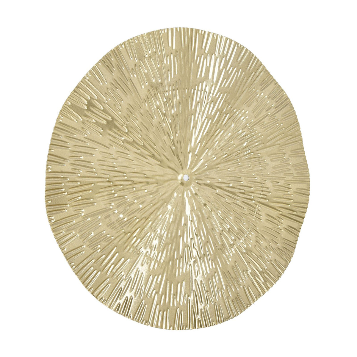 Round Wall Art Decor Elegant Style Iron Material 24.5cm/9.6in Delicate Texture Appearance Golden Irregular Circle
