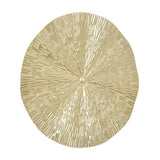 Round Wall Art Decor Elegant Style Iron Material 24.5cm/9.6in Delicate Texture Appearance Golden Irregular Circle - Extra Image