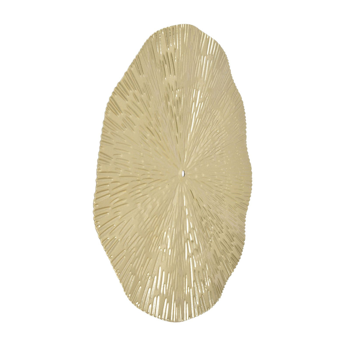 Round Wall Art Decor Elegant Style Iron Material 24.5cm/9.6in Delicate Texture Appearance Golden Irregular Circle