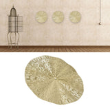 Round Wall Art Decor Elegant Style Iron Material 24.5cm/9.6in Delicate Texture Appearance Golden Irregular Circle