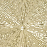 Round Wall Art Decor Elegant Style Iron Material 24.5cm/9.6in Delicate Texture Appearance Golden Irregular Circle