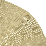 Round Wall Art Decor Elegant Style Iron Material 24.5cm/9.6in Delicate Texture Appearance Golden Irregular Circle