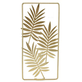 Metal Leaf Wall Decor Golden Nordic Style Elegant Ambience Sturdy Durable Wear Resistant Metal Wall Decor - Front View