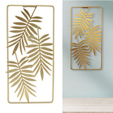 Metal Leaf Wall Decor Golden Nordic Style Elegant Ambience Sturdy Durable Wear Resistant Metal Wall Decor