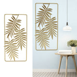 Metal Leaf Wall Decor Golden Nordic Style Elegant Ambience Sturdy Durable Wear Resistant Metal Wall Decor - Extra Image