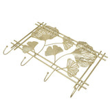 Wall Coat Rack Gingko Leef Design Premium Metal Sturdy Durable Elegant Style Fashionable Wall Mounted Coat Rack
