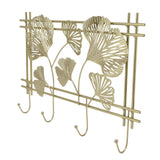 Wall Coat Rack Gingko Leef Design Premium Metal Sturdy Durable Elegant Style Fashionable Wall Mounted Coat Rack - Top-Down View