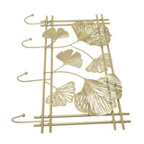Wall Coat Rack Gingko Leef Design Premium Metal Sturdy Durable Elegant Style Fashionable Wall Mounted Coat Rack